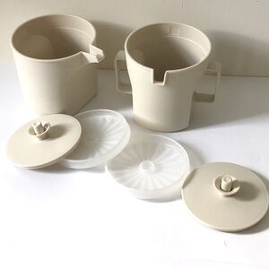 Tupperware sugar and creamer, vintage